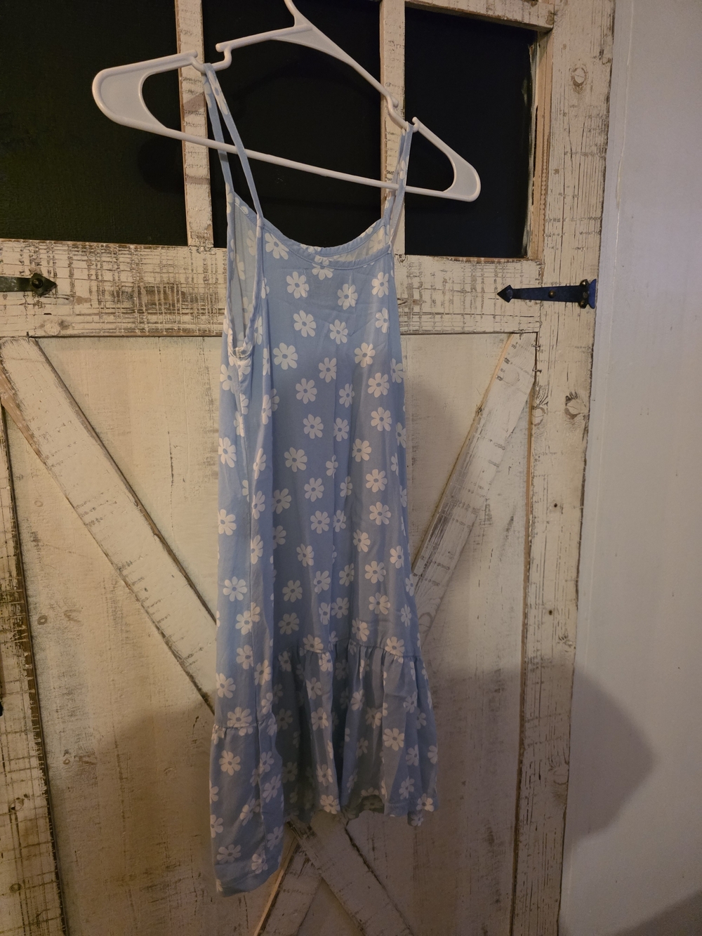 Old Navy Light Blue Daisy Sundress with Ruffle Hem